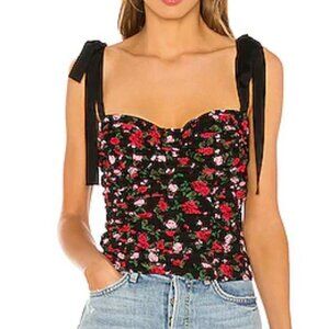 Small For Love and Lemons- rose corset /bustier top
